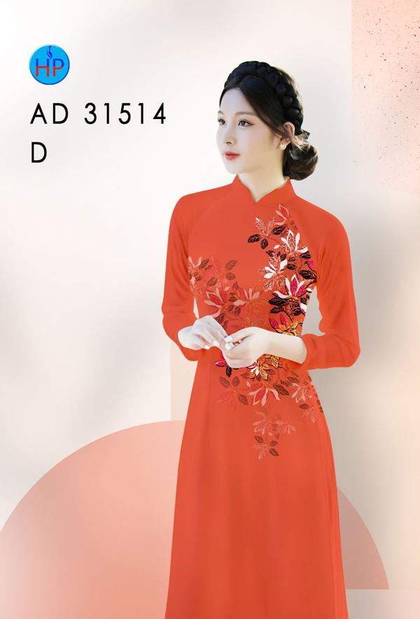 Vải Áo Dài Hoa In 3D AD 31514 8